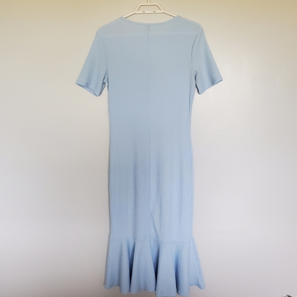 SHEIN Mulvari Pearl Button Detail Mermaid Hem Dress - Size Medium - Baby Blue - Picture 9 of 13